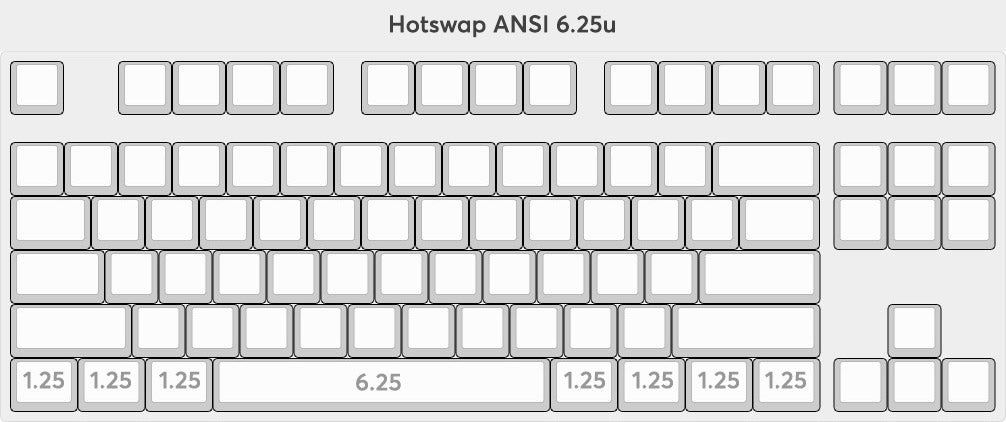 Vortex Model M SSK ANSI WK 6.25u Spacebar Hotswap PCB MKHR1TXIVF |0|